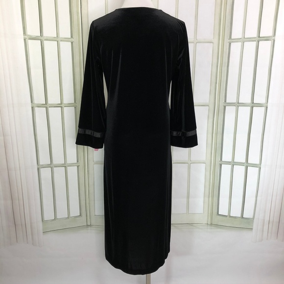 NWT Oscar de la Renta Velvet Midi Shift Dress - Picture 2 of 8